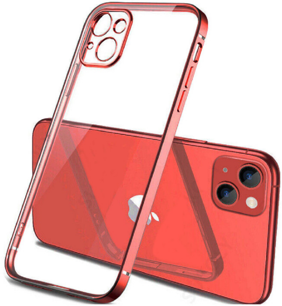 Bodycell HD Διάφανη Θήκη Σιλικόνης Apple iPhone 13 - Red