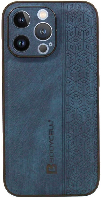 Bodycell Pattern Leather - Σκληρή Θήκη Apple iPhone 14 Pro - Blue