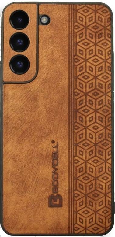Bodycell Pattern Leather - Σκληρή Θήκη Samsung Galaxy S22 5G - Brown