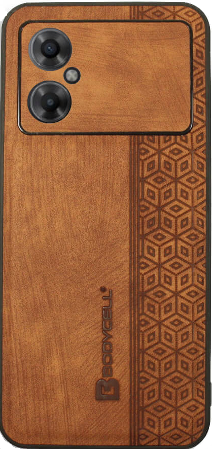 Bodycell Pattern Leather - Σκληρή Θήκη Xiaomi Poco M4 5G - Brown