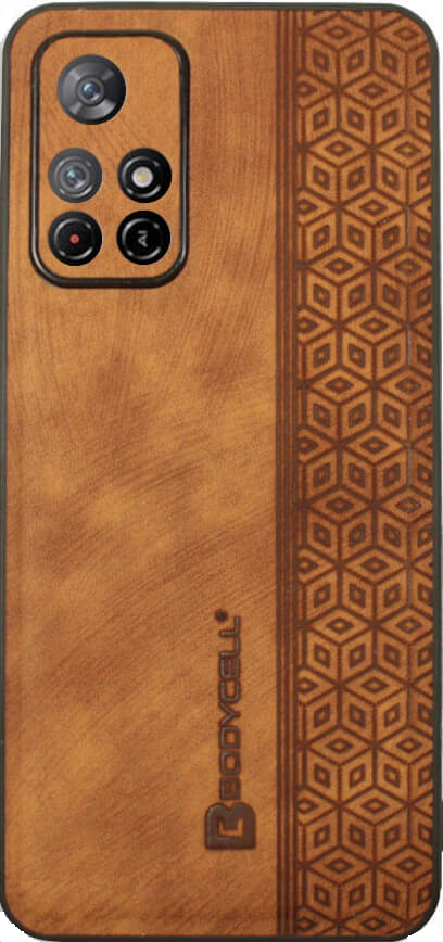 Bodycell Pattern Leather - Σκληρή Θήκη Xiaomi Poco M4 Pro 5G / Redmi Note 11S 5G / Redmi Note 11T 5G - Brown