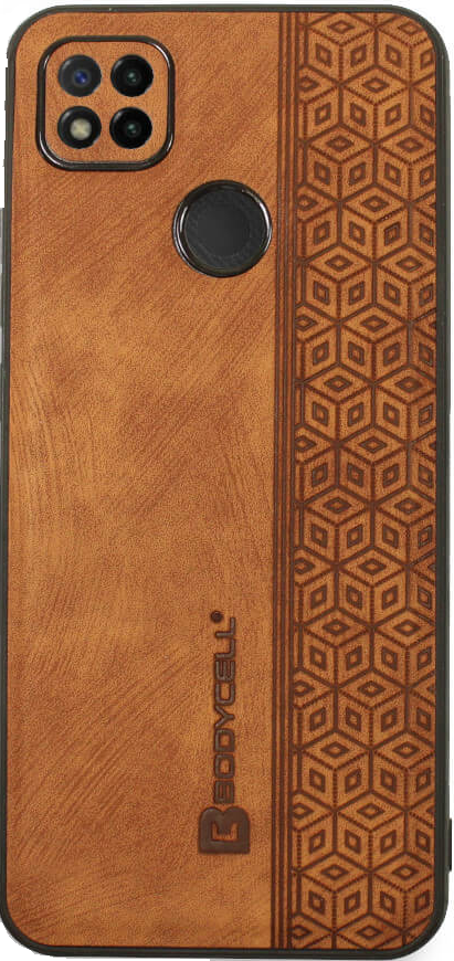 Bodycell Pattern Leather - Σκληρή Θήκη Xiaomi Redmi 9C - Brown