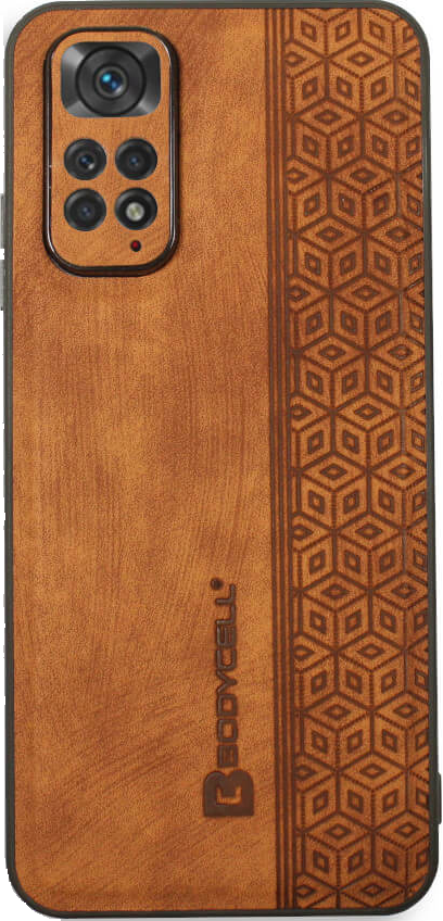 Bodycell Pattern Leather - Σκληρή Θήκη Xiaomi Redmi Note 11 / 11S - Brown