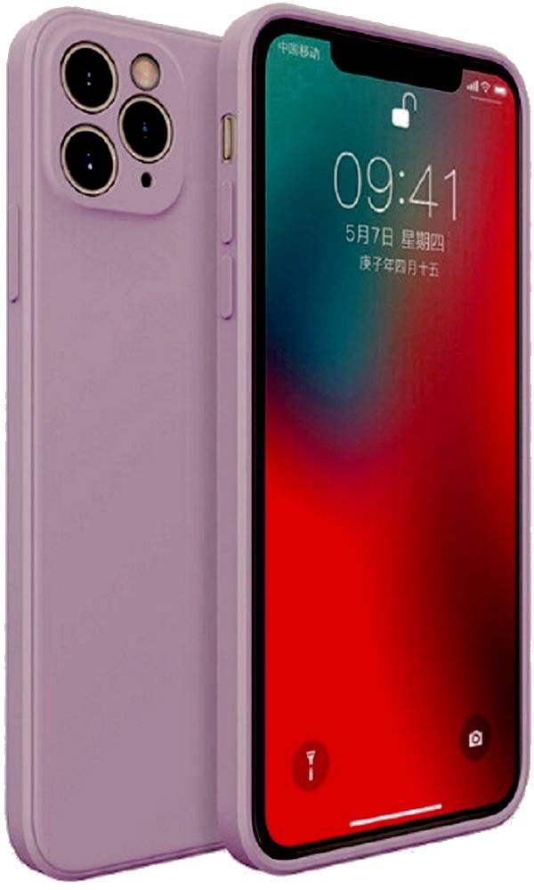 Bodycell Square Liquid Θήκη Σιλικόνης - Apple iPhone 11 Pro - Light Violet