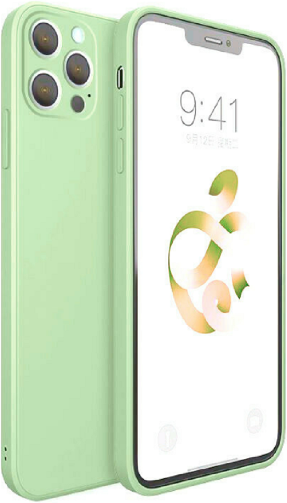 Bodycell Square Liquid Θήκη Σιλικόνης - Apple iPhone 13 Pro - Light Green (5206015057991)