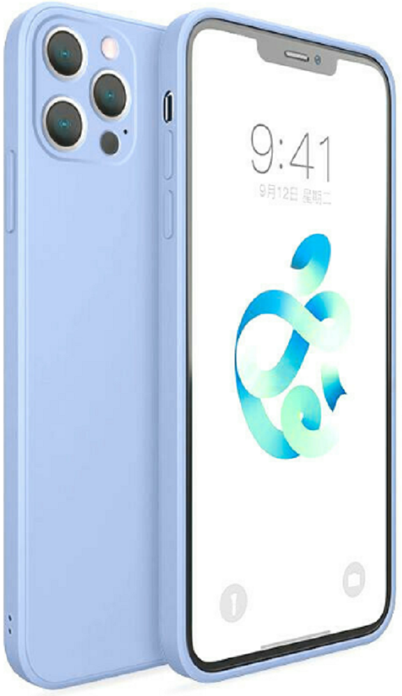 Bodycell Square Liquid Θήκη Σιλικόνης - Apple iPhone 13 Pro Max - Light Blue (5206015058141)