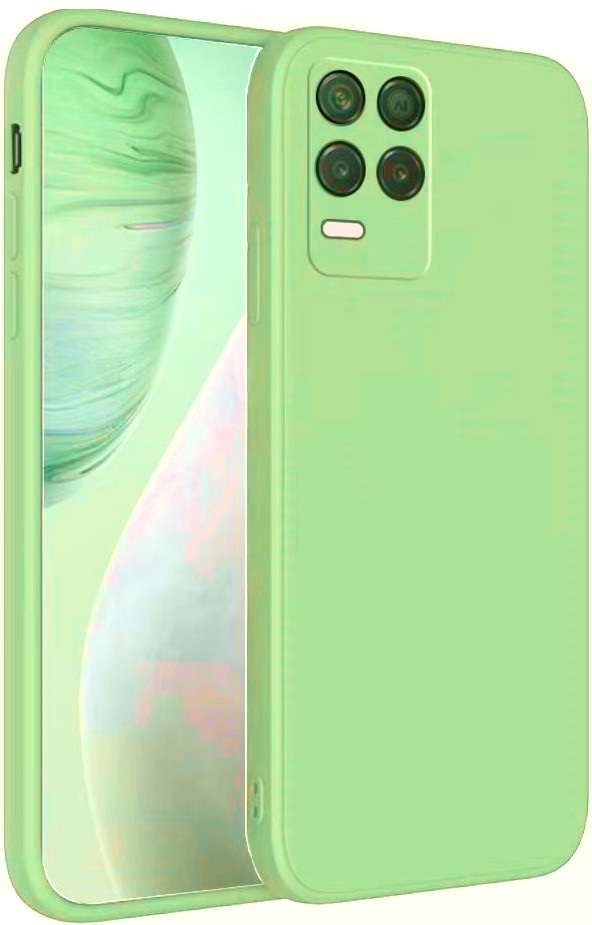 Bodycell Square Liquid Θήκη Σιλικόνης - Realme 8 / 8 Pro - Light Green