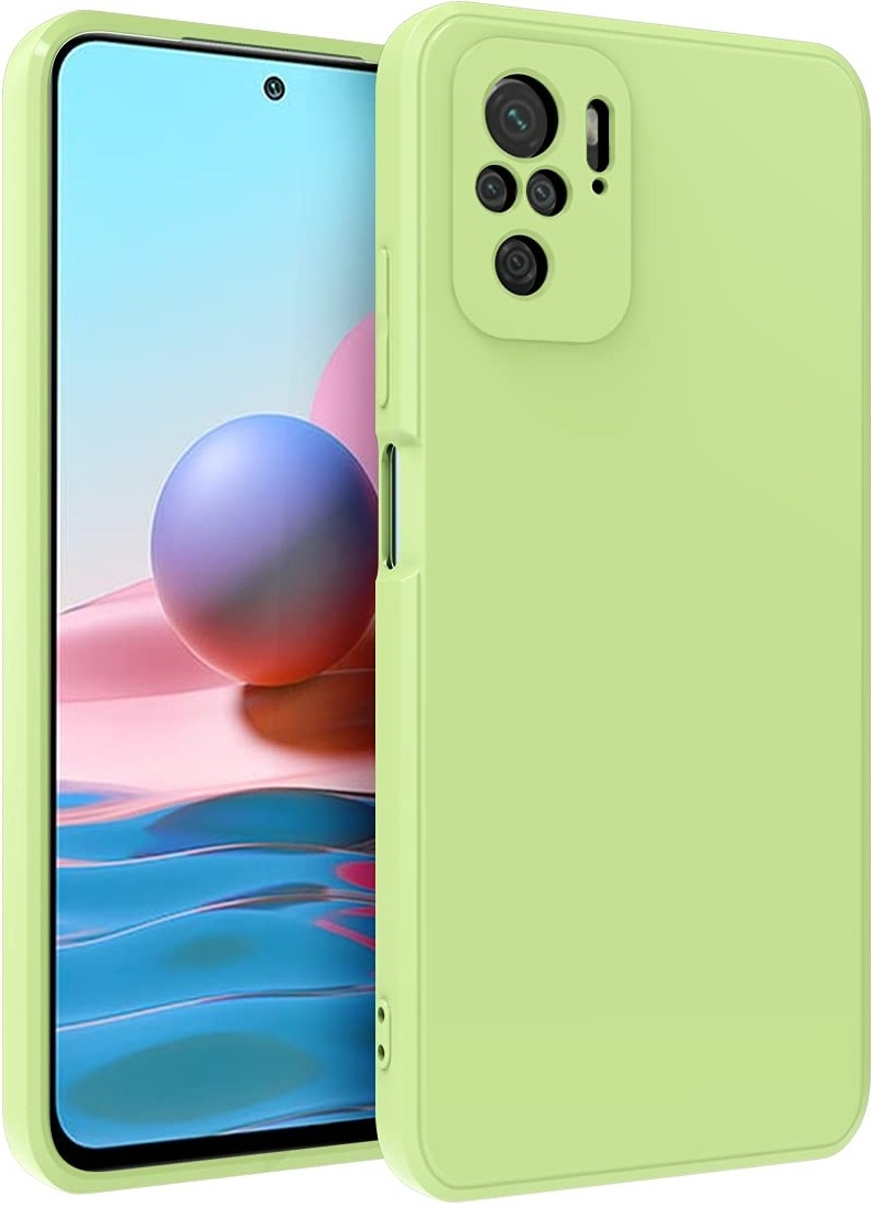 Bodycell Square Liquid Θήκη Σιλικόνης - Xiaomi Redmi Note 10 / Note 10S - Light Green
