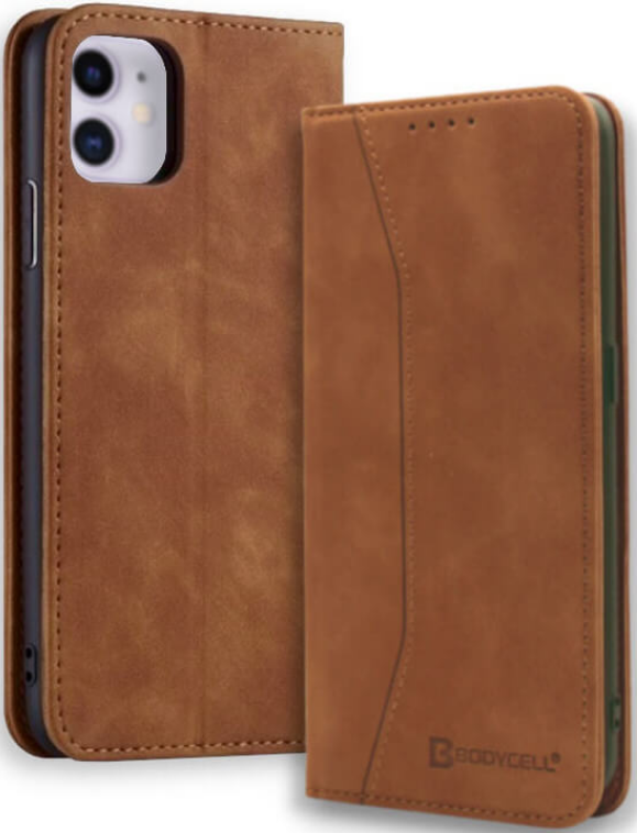 Bodycell Θήκη - Πορτοφόλι Apple iPhone 11 - Brown