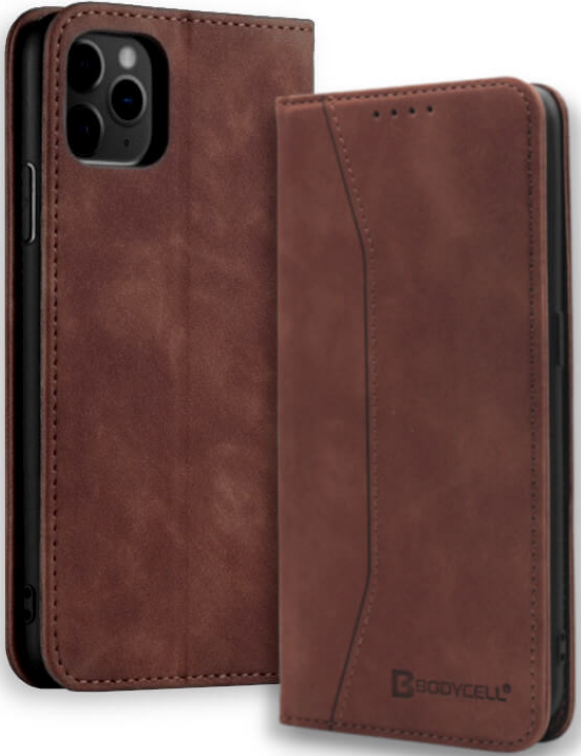 Bodycell Θήκη - Πορτοφόλι Apple iPhone 11 Pro - Dark Brown
