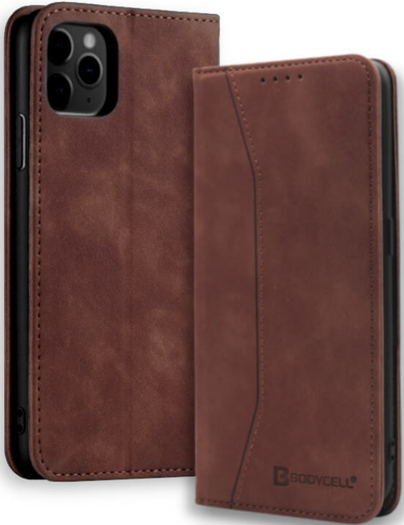 Bodycell Θήκη - Πορτοφόλι Apple iPhone 11 Pro Max - Dark Brown