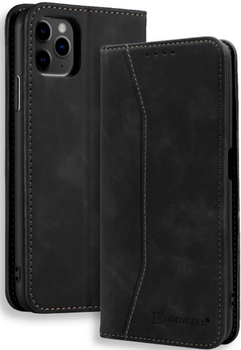 Bodycell Θήκη - Πορτοφόλι Apple iPhone 12 / 12 Pro - Black