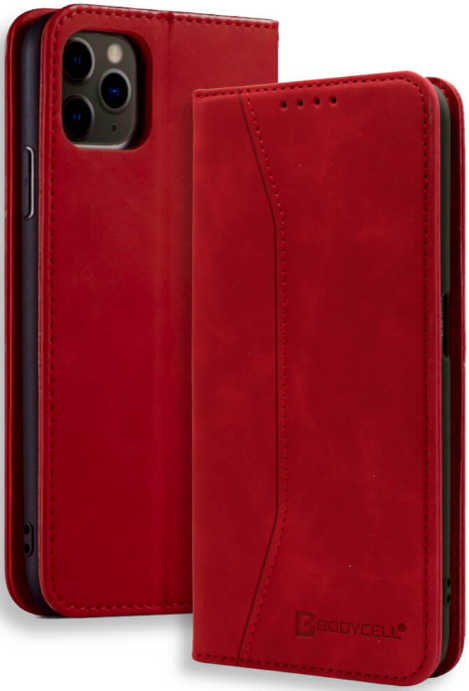 Bodycell Θήκη - Πορτοφόλι Apple iPhone 12 / 12 Pro - Red