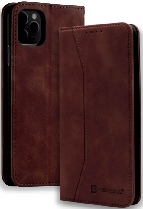 Bodycell Θήκη - Πορτοφόλι Apple iPhone 12 mini - Dark Brown 