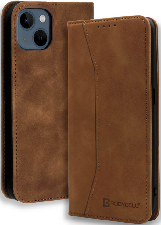 Bodycell Θήκη - Πορτοφόλι Apple iPhone 13 mini - Brown