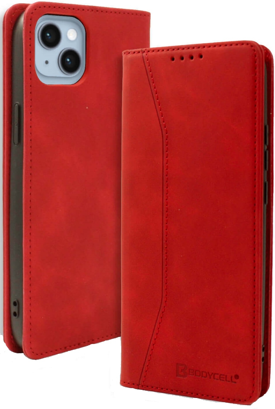Bodycell Θήκη - Πορτοφόλι Apple iPhone 15 Plus - Red