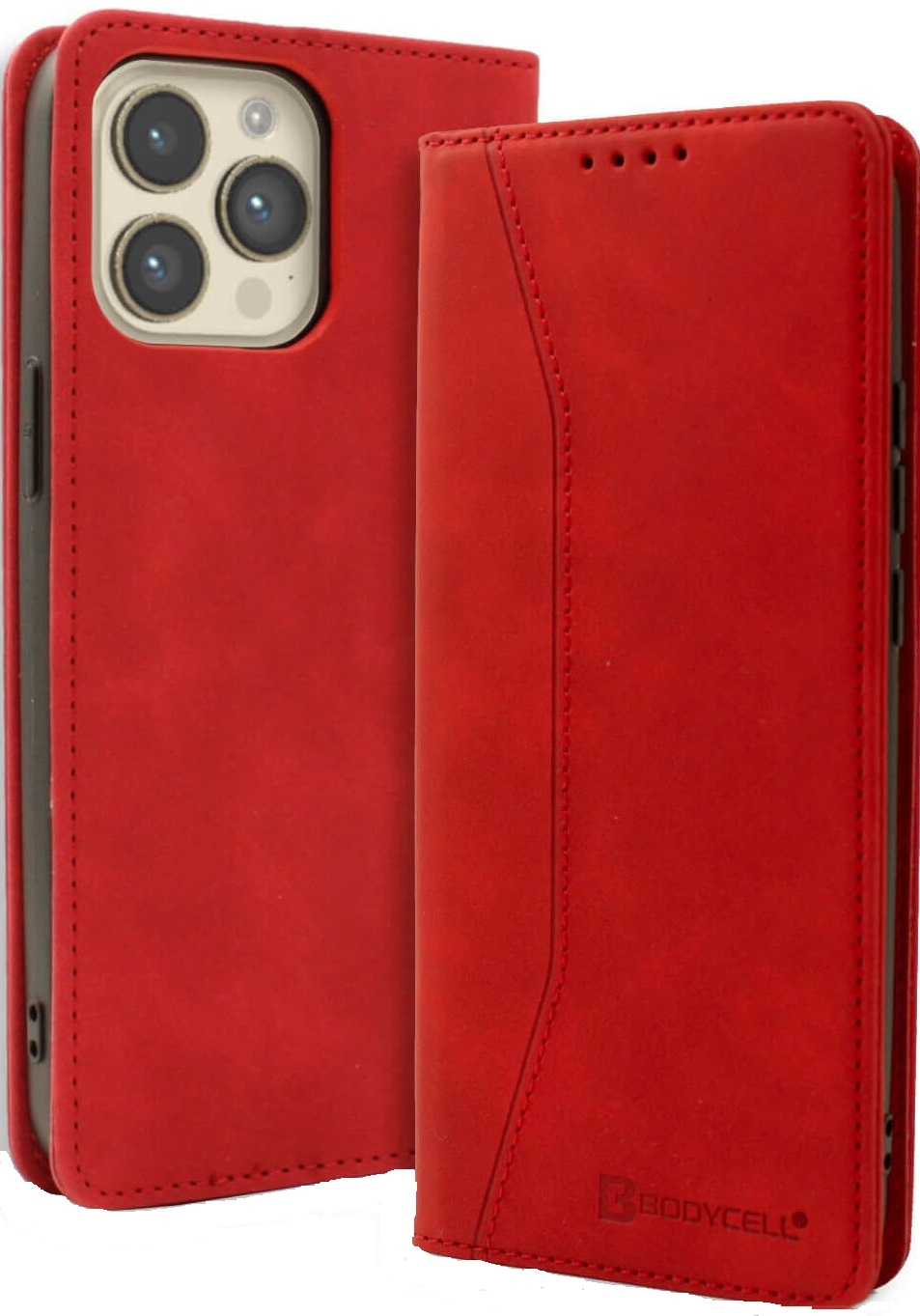 Θήκη Apple iPhone 15 Pro Max - Bodycell Book Case Πορτοφόλι - Red