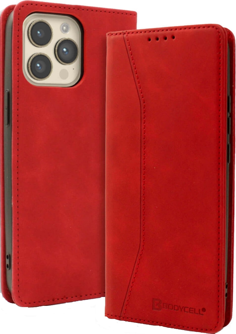 Bodycell Θήκη - Πορτοφόλι Apple iPhone 15 Pro - Red (5206015049446)