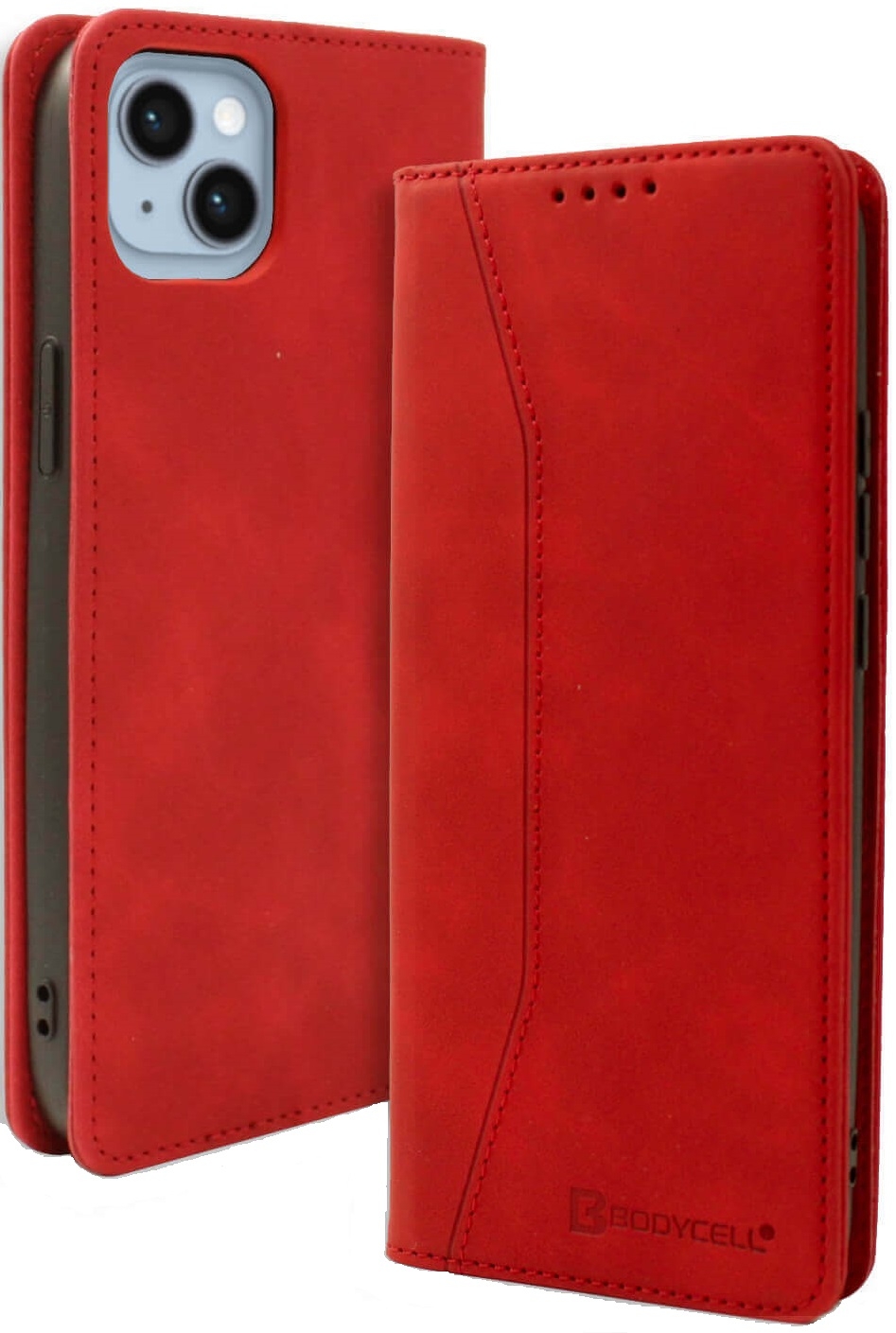 Bodycell Θήκη - Πορτοφόλι Apple iPhone 15 - Red (5206015073175)