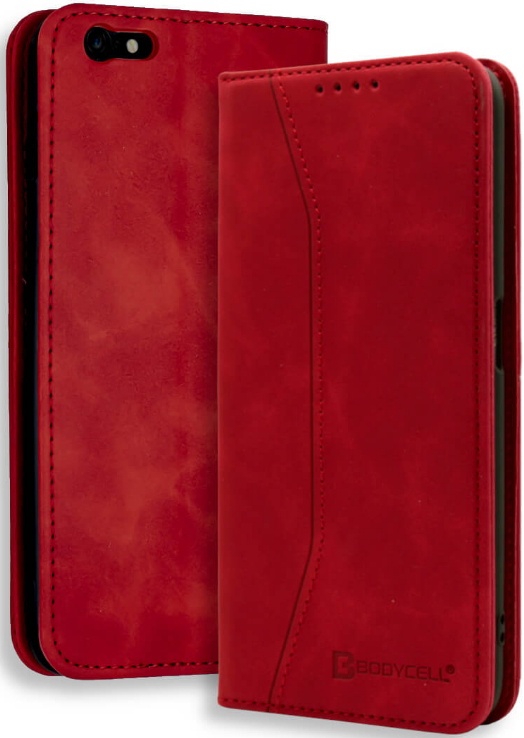 Bodycell Θήκη - Πορτοφόλι Apple iPhone 6S Plus / 6 Plus - Red 