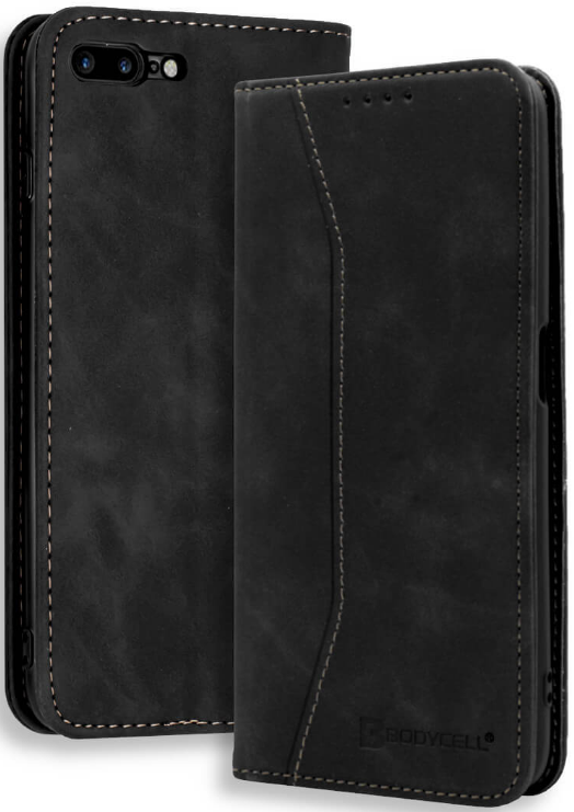 Bodycell Θήκη - Πορτοφόλι Apple iPhone 8 Plus / 7 Plus - Black