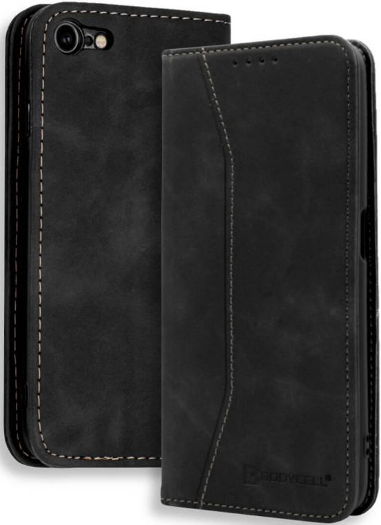 Bodycell Θήκη - Πορτοφόλι Apple iPhone SE 2022 / 2020 / 8 / 7 - Black