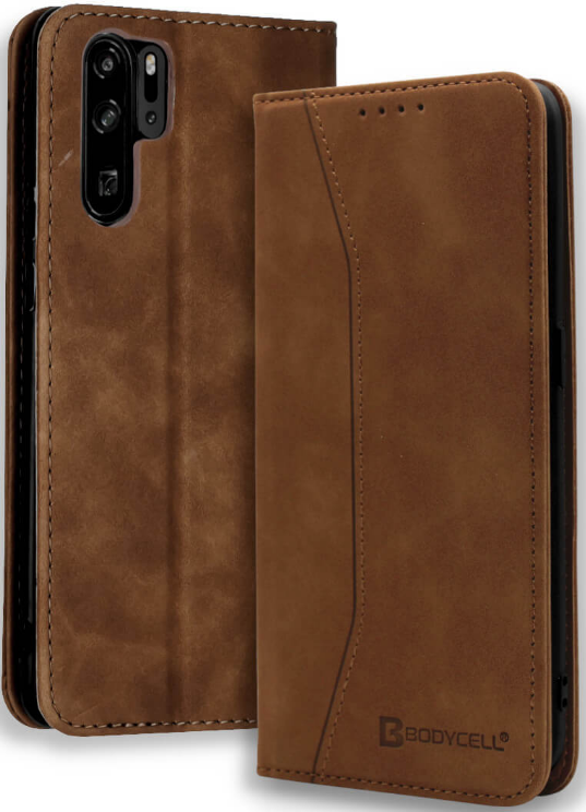 Bodycell Θήκη - Πορτοφόλι Huawei P30 Pro - Brown