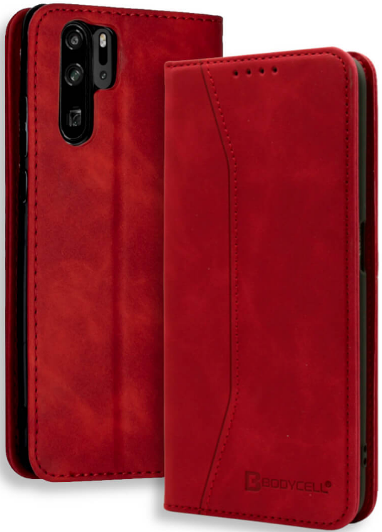 Bodycell Θήκη - Πορτοφόλι Huawei P30 Pro - Red