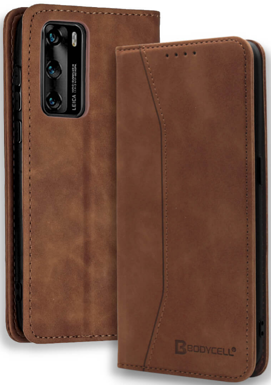 Bodycell Θήκη - Πορτοφόλι Huawei P40 - Brown