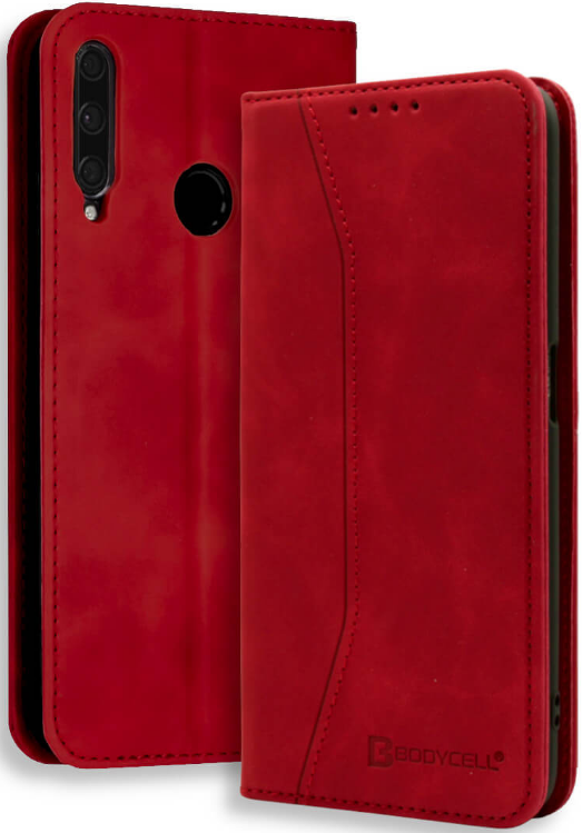 Bodycell Θήκη - Πορτοφόλι Huawei P40 Lite E - Red
