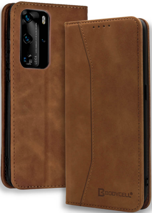 Bodycell Θήκη - Πορτοφόλι Huawei P40 Pro - Brown