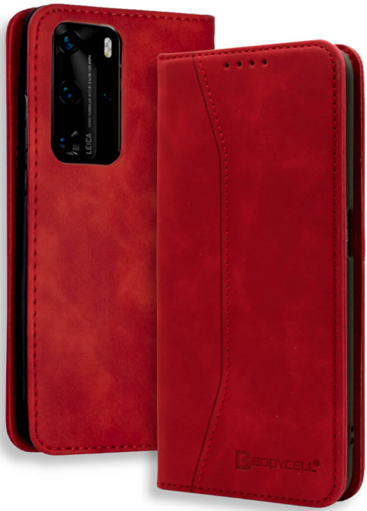 Bodycell Θήκη - Πορτοφόλι Huawei P40 Pro - Red