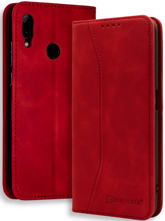 Bodycell Θήκη - Πορτοφόλι Huawei P Smart 2019 - Red 