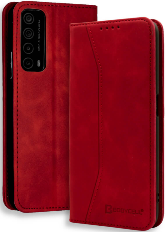 Bodycell Θήκη - Πορτοφόλι Huawei P Smart 2021 - Red