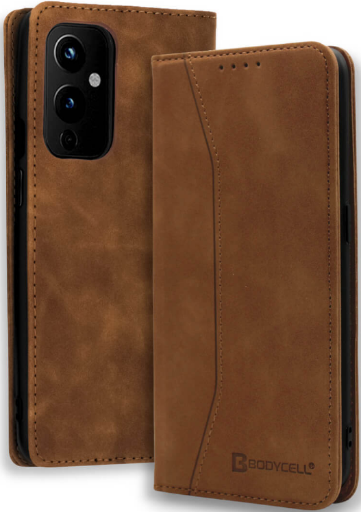 Bodycell Θήκη - Πορτοφόλι OnePlus 9 - Brown