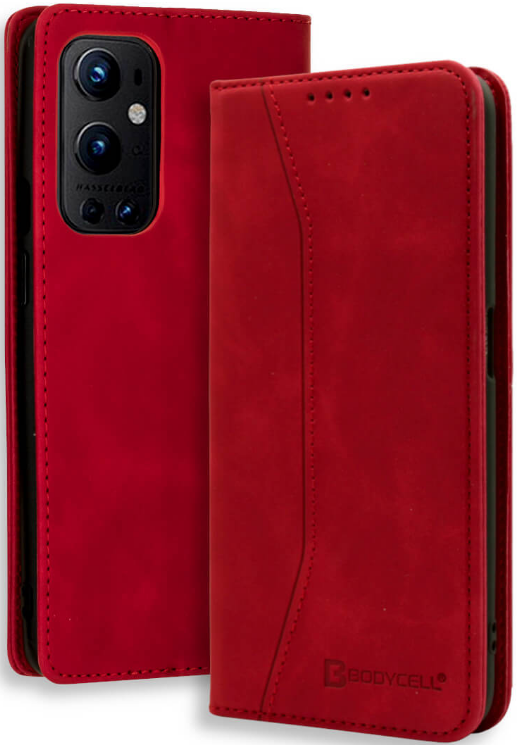 Bodycell Θήκη - Πορτοφόλι OnePlus 9 Pro - Red