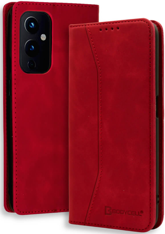 Bodycell Θήκη - Πορτοφόλι OnePlus 9 - Red