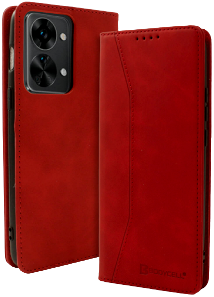 Bodycell Θήκη - Πορτοφόλι OnePlus Nord 2T - Red