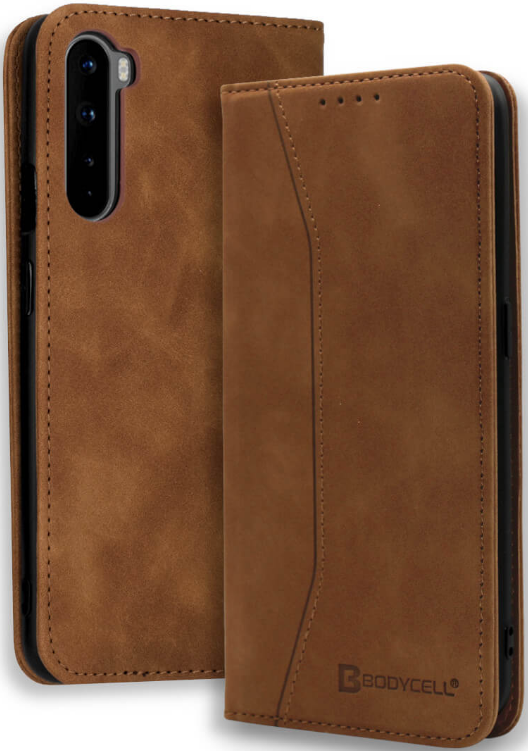 Bodycell Θήκη - Πορτοφόλι OnePlus Nord - Brown