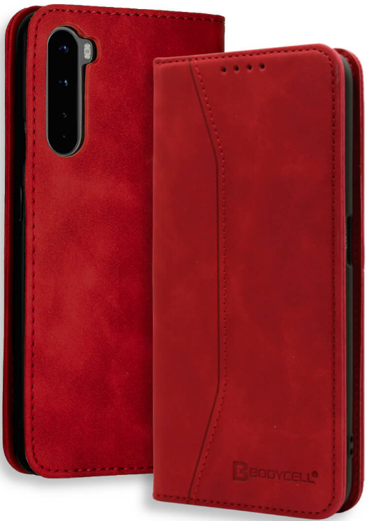 Bodycell Θήκη - Πορτοφόλι OnePlus Nord - Red