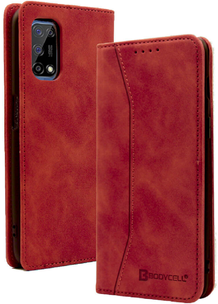 Bodycell Θήκη - Πορτοφόλι Realme 7 5G - Red