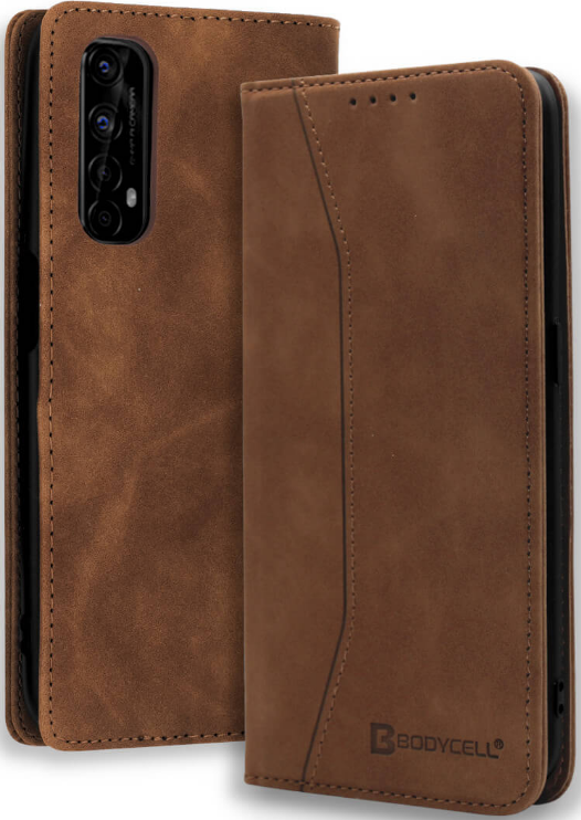 Bodycell Θήκη - Πορτοφόλι Realme 7 - Brown