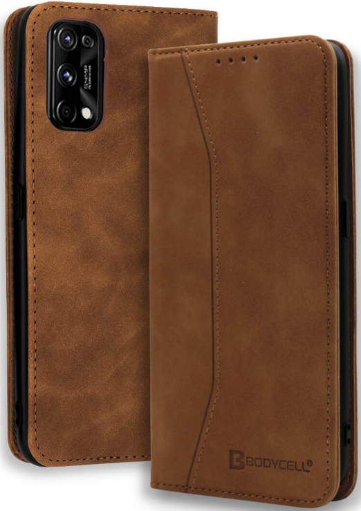 Bodycell Θήκη - Πορτοφόλι Realme 7 Pro - Brown