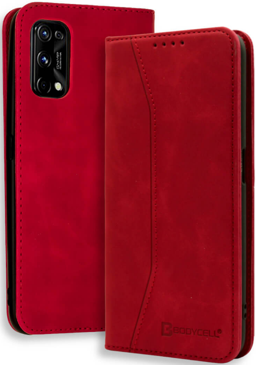 Bodycell Θήκη - Πορτοφόλι Realme 7 Pro - Red
