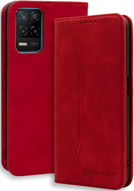Bodycell Θήκη - Πορτοφόλι Realme 8 5G - Red