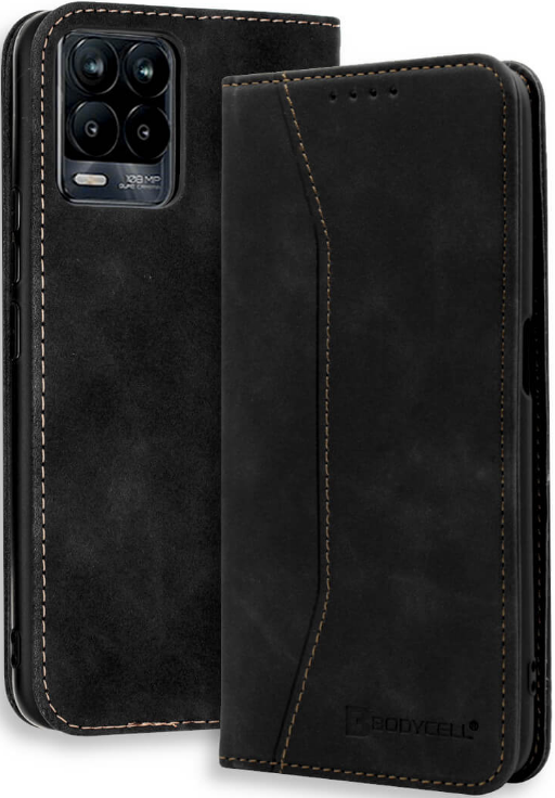 Bodycell Θήκη - Πορτοφόλι Realme 8 / 8 Pro - Black
