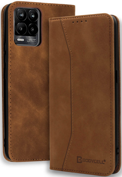Bodycell Θήκη - Πορτοφόλι Realme 8 / 8 Pro - Brown