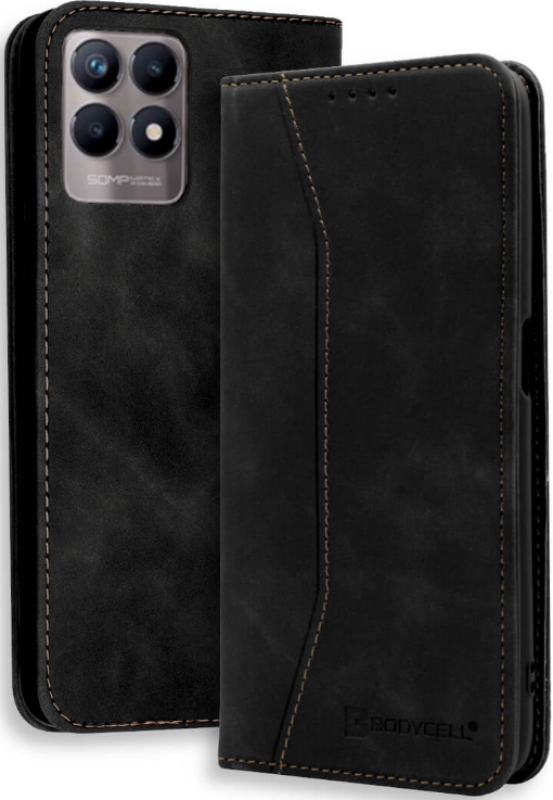 Bodycell Θήκη - Πορτοφόλι Realme 8i - Black
