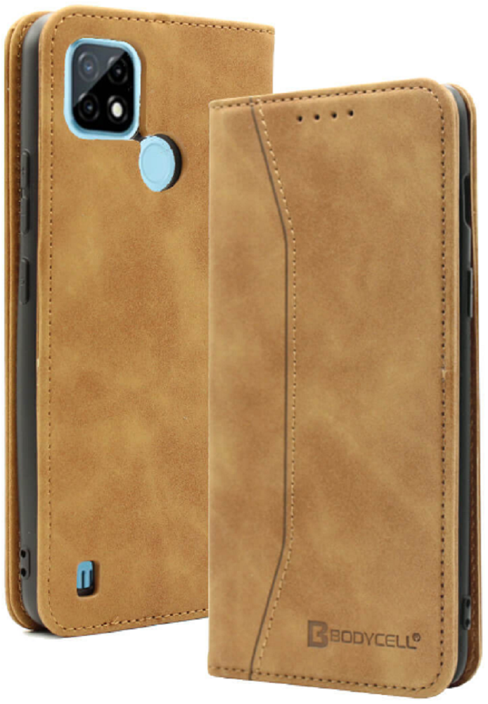 Bodycell Θήκη - Πορτοφόλι Realme C21 - Brown