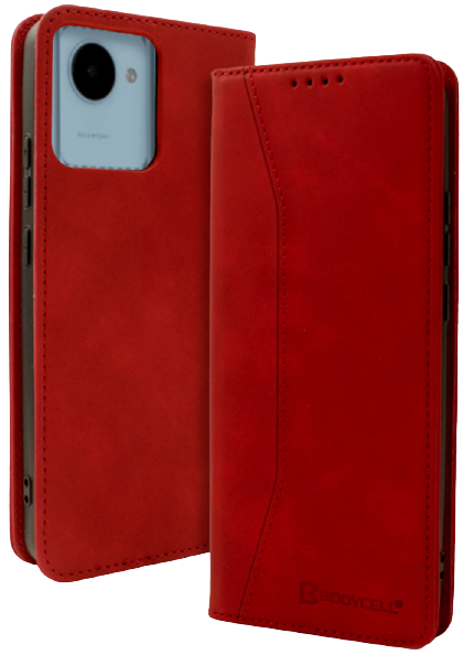 Bodycell Θήκη - Πορτοφόλι Realme C30 - Red